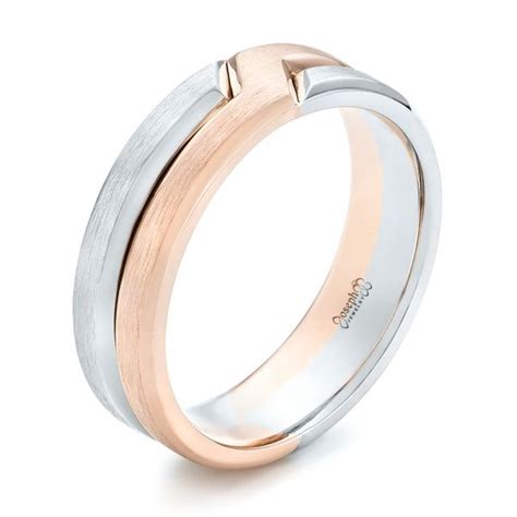 The beautiful satin brushed surface which features a 14k grey gold finish, really set white gold engagement rings silver jewelry gold platinum metals. 14k Rose Gold And Platinum Two-tone Men's Wedding Band ...