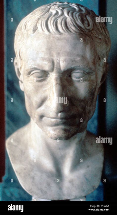 Julius Caesar C100 44 Bc Roman Soldier And Statesman Marble Bust Of