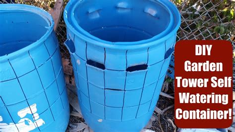 Diy Self Watering Container Using A 55 Gal Barrel Garden Tower Style