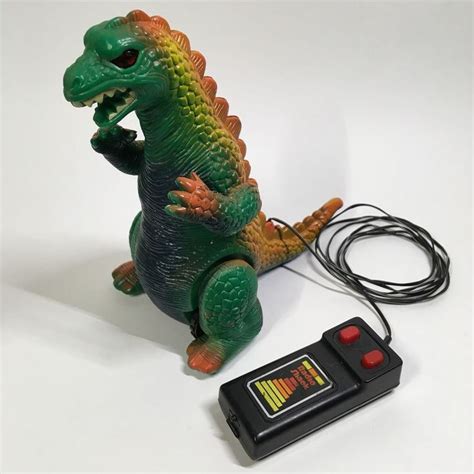 Vintage Godzilla Radio Shack Remote Control Dinosaur Toy For Display