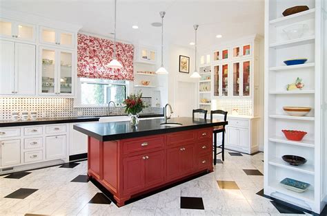 No doubt, the dweller is a red lover. Red, Black And White Interiors: Living Rooms, Kitchens ...