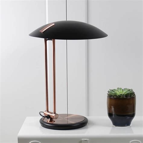 Copper And Black Twin Arm Table Lamp By Marquis And Dawe