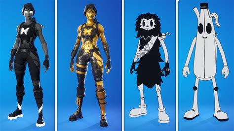 new all fortnite leaked skins and emotes v19 30 monarch toon peely toon bushy youtube