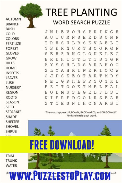 The Tree Planting Word Search Might Have You Thinking About How You Can