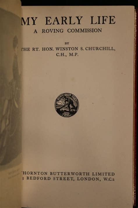 My Early Life By Winston Churchill Like New Hardcover 1930 First