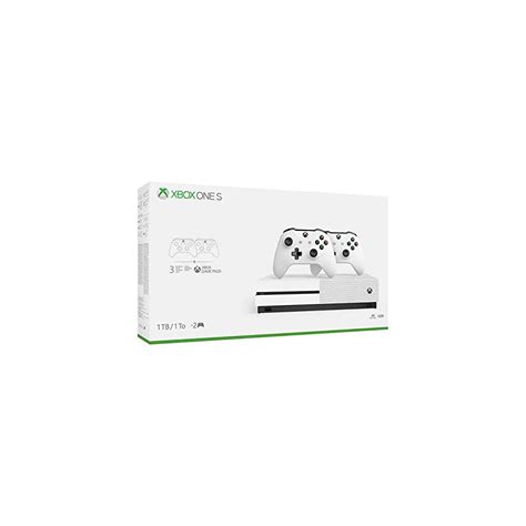 Xbox One S Two Controller Bundle 1tb Includes Xbox One S 2 Wireless