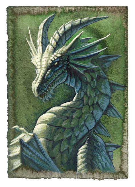 Green Dragon By Hibbary On Deviantart Dragon Art Dragon Artwork