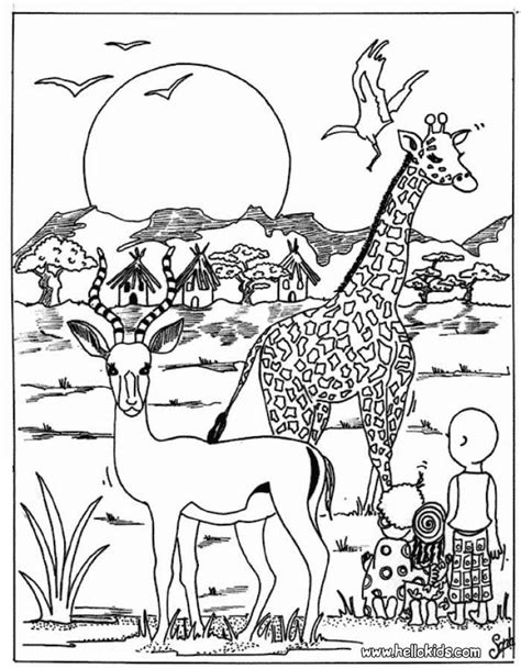 Flags of africa countries coloring pages. The Continent Of Africa Coloring Page - Coloring Home