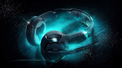 Music Headphone Blue Background Hd Music Wallpapers Hd Wallpapers