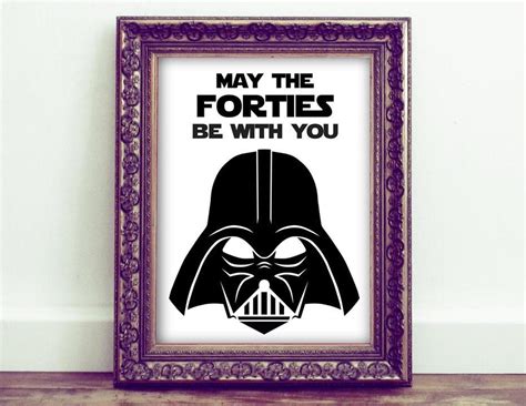 Star Wars Darth Vader 40th Birthday Printable Sign May The Etsy