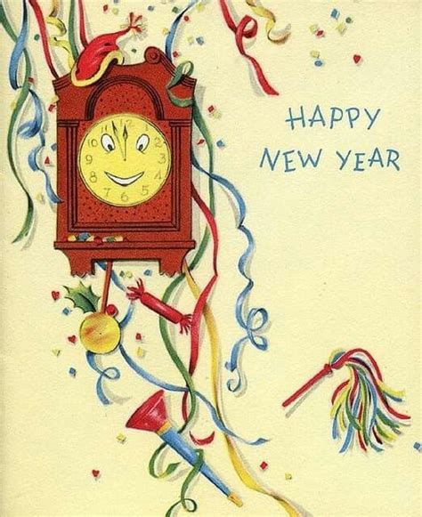 F New Year Greeting Cards New Year Greetings New Year Card Vintage