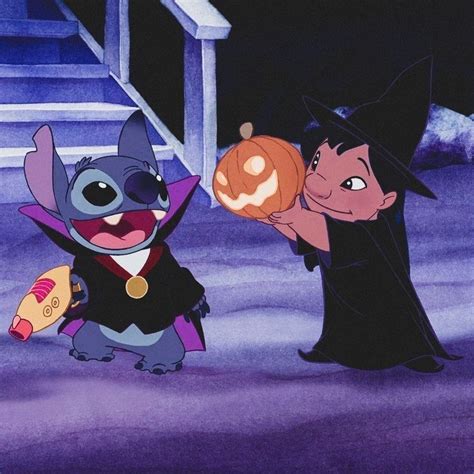 Lilo And Stitch Halloween Cartoon Pfp Vintage Halloween Art Halloween