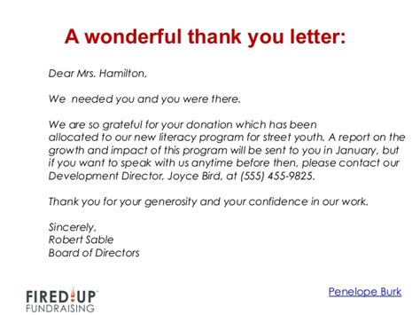 Tips for your donation note or letter: How to Write a Killer Thank You Letter
