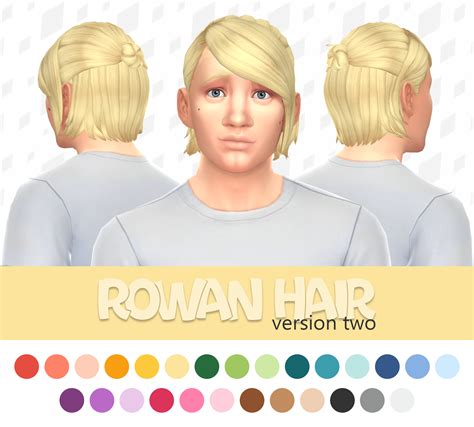 Download Wms Rowan Hair V2 The Sims 4 Mods Curseforge