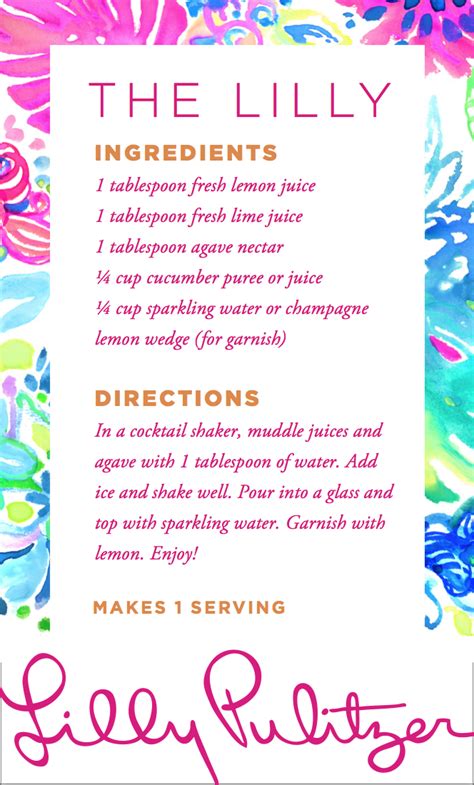 the lilly pulitzer cocktail recipe lilly prints lilly pulitzer prints dinner party summer