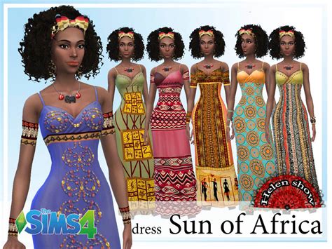 The Sims Resource Dress Sun Of Africa