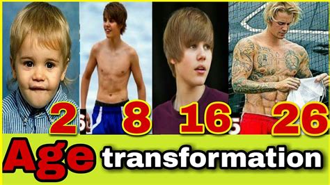 age transformation justin bieber 2020।from 0 to 26। topten famous gym4u youtube