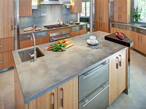 Each material has its positive and negative aspects. Concrete Kitchen Countertops Remodeling Design Ideas