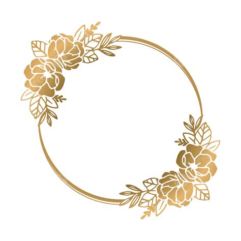 Goldener Kreisrahmen Mit Floralem Luxus Ornament Design Golden Circle