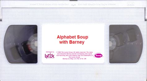 Opening And Closing To Barney Alphabet Soup With Barney 2000 Vhs