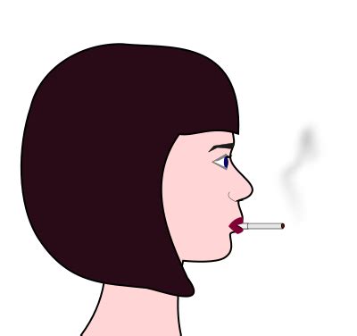 Woman With Cigarette Openclipart