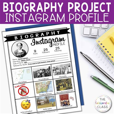 Biography Project Instagram Template Distance Learning The