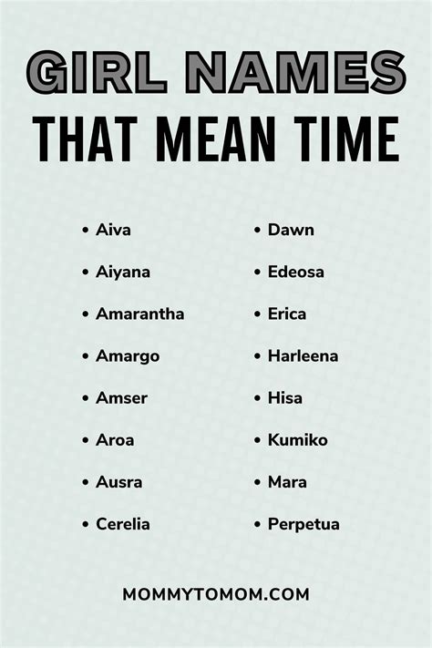 69 Best Baby Names That Mean Time (Girls And Boys)
