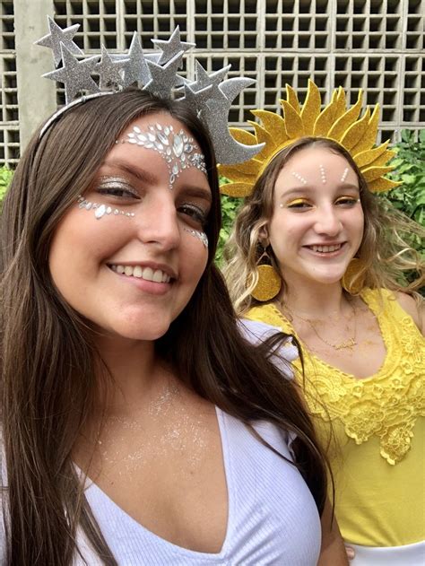 Fantasia De Amigas De Carnaval Sol E Lua Fantasias Carnaval