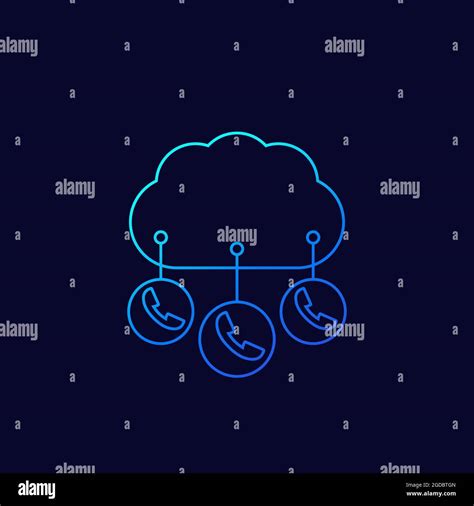 Voip Telephony Icon Line Vector Stock Vector Image And Art Alamy