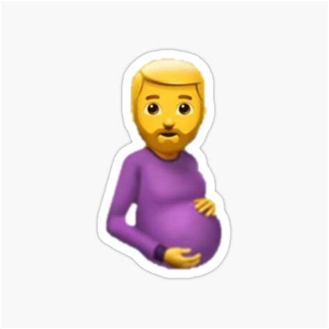 Pregnant Man Emoji Sticker For Sale By Blackopalmik Redbubble