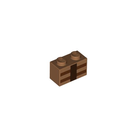Lego Medium Dark Flesh Brick 1 X 2 With Minecraft Crafting Table 19178