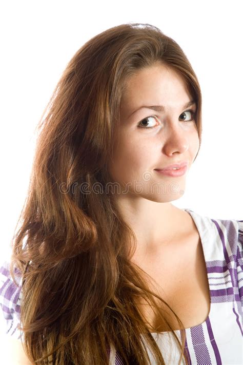 Brunette Long Haired Girl Stock Image Image Of Caucasian 16061089