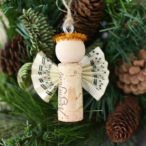 Diy Wine Cork Angel Christmas Ornaments