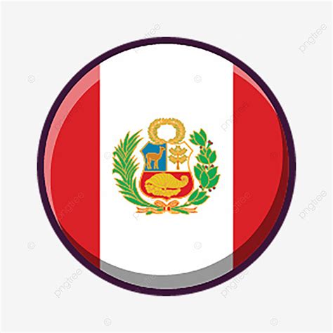 Bandera Del Perú Png Dibujos Redondo Bandera Perú Png Y Vector Para