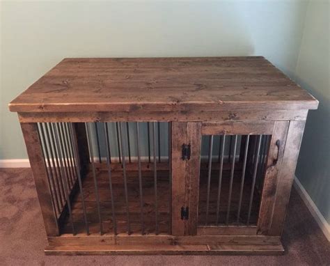 The coffee table pet bed from sauder is made from birch veneer wood in a dark espresso finish in the popular mission style. Custom Dog Kennel Crate | Coffee or Entry Table | Dual ...