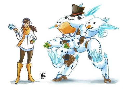 Dva Snowman Skin Concept Overwatch Costume Overwatch Memes Overwatch Fan Art Overwatch Skin
