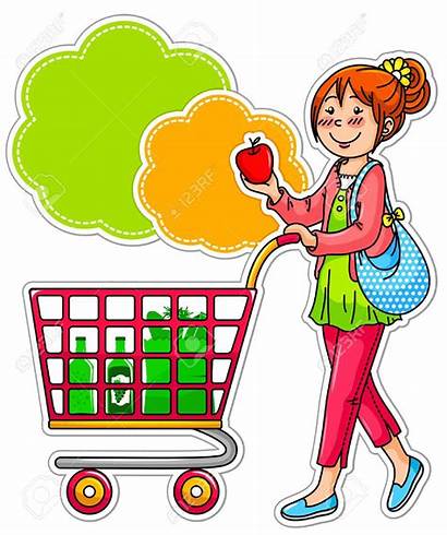 Supermarket Shopping Grocery Clipart Market Clip Buying