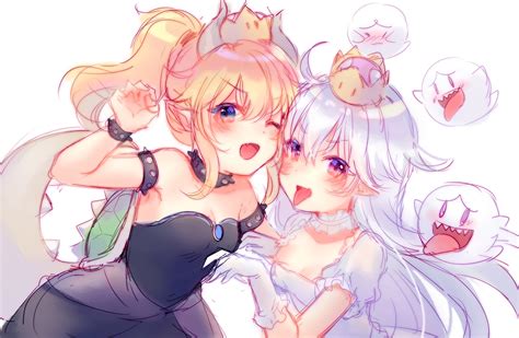 Blonde Hair Blue Eyes Blush Bowser Choker Crown Dress Elbow Gloves Fang My Xxx Hot Girl