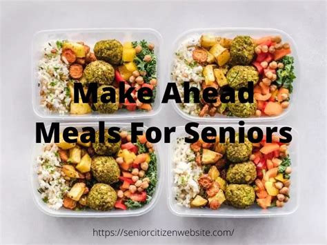 Make Ahead Meals For Seniors