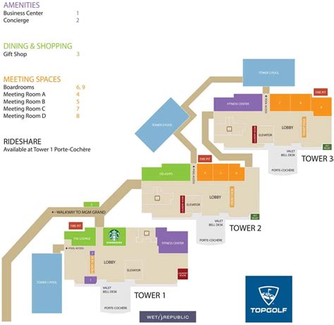 Mgm Grand Pool Map