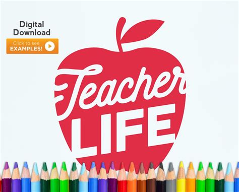 Teacher svg teacher life svg teacher bag svg appreciation | Etsy | Teacher life, Teacher ...