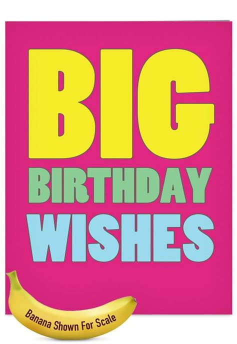 Big Birthday Wishes Big Ones Birthday Paper Card