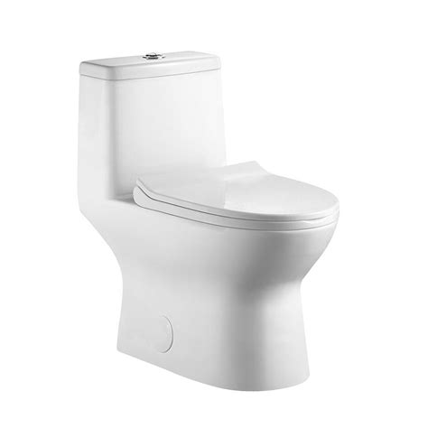 Dual Flush One Piece Toilet With Elongated Bowl And 10 Rough Hudson