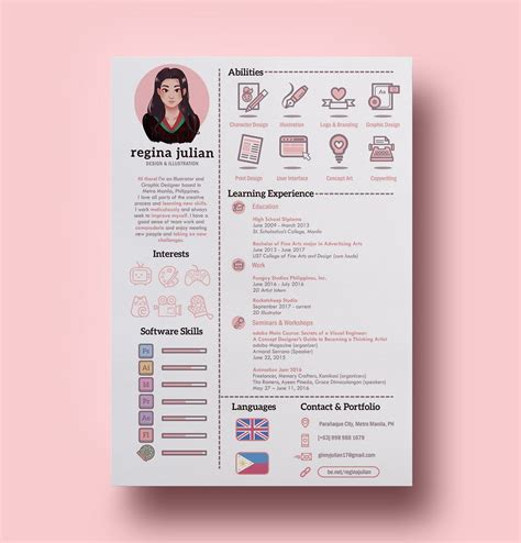 Personal Branding And Cv On Behance Graphic Design Resume Resume Design