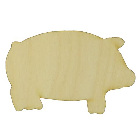 Unpainted Pig #2 Wood Cutout | Wood Cutouts | Wood Shapes | Unfinished ...