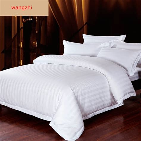 Bedding Sets Queen Size 100cotton Solid White For Advanced Hotel