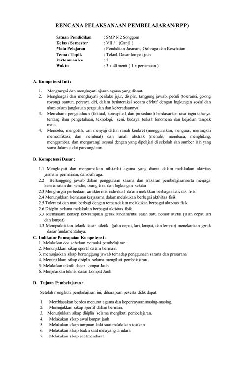 Contoh rpp lompat_jauh_kurikulum_2013_ke | PDF