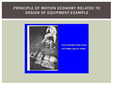 Principles Of Motion Economy