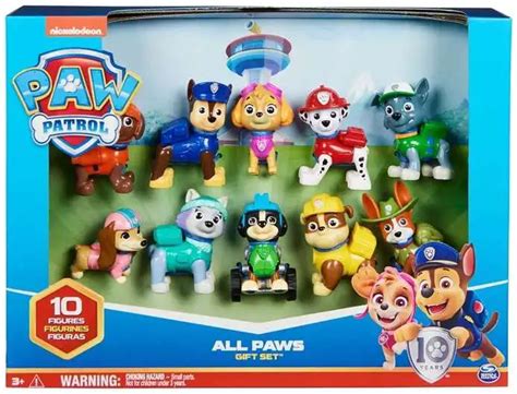 Paw Patrol 10th Anniversary All Paws Figure 10 Pack Chase Marshall