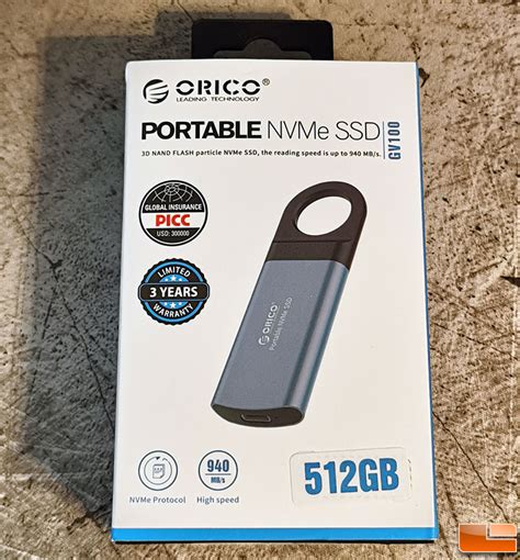 Orico Gv100 512gb Portable Nvme Ssd External Drive Review Legit Reviews